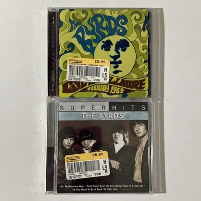 2 Byrds CD Lot: Live At The Fillmore & Super Hits, Sealed, Borders Foto 1 de 4
