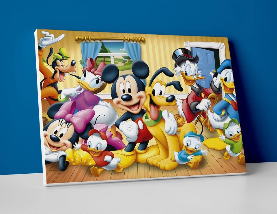 Póster o lienzo de Mickey Mouse y sus amigos - decoración de arte de pared de Disney Foto 1 de 4