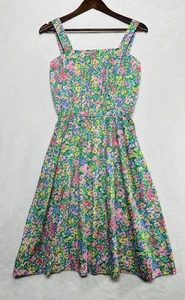VTG 50s 60s Jenni Floral Midi Dress Sundress Sz XS - Small Pockets Cottagecore - Picture 1 of 12