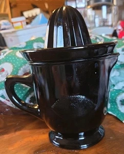 Vintage Westmoreland Glas Entsafter/Reibahle mit Krug schwarzer Onyx - Bild 1 von 8