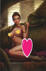 Totally Rad Wars Karych Slave Leia FULL Virgin Variant Star Wars Cover !!! NM - Picture 1 of 2