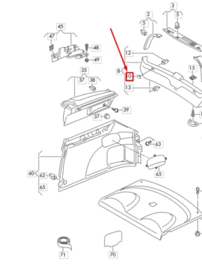 New Volkswagen BEETLE 9C Rear Liftgate Bump Stop 1J6867815A9B9 - Image 1 of 4