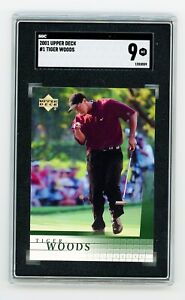 2001 Upper Deck - Tiger Woods - #1 - SGC 9 MT- Cert. # 1353059