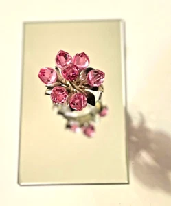 Swarovski ZURÜCKGENOMMEN Crystal Moments Rose Tulpen rhodinierte Blätter mit Spiegel - Bild 1 von 6