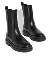 Boohoo CALF HIGH CHUNKY SOLE CHELSEA BOOTS - Picture 1 of 2