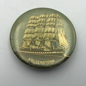 Vintage Kruzenstern Ship USSR (Padua Germany) Badge Button Pin Pinback P7 - Picture 1 of 12
