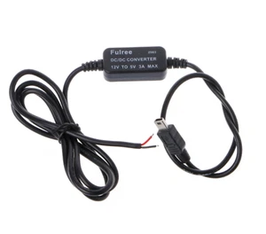 Caricabatterie auto Mini USB 12V (8V - 22V) a 5V 3A convertitore alimentatore - Foto 1 di 5