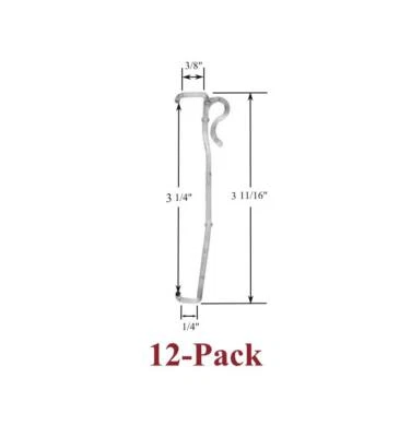 3 1/4" Single Slat VALANCE CLIPS for Horizontal Faux WOOD or MINI BLINDS 12-Pack - Image 1 of 2