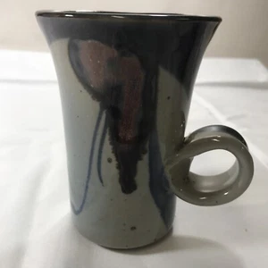 Reimarc Pottery Mug Stamped Signed Asian Design Coffee/tea 5” Tall - Picture 1 of 4