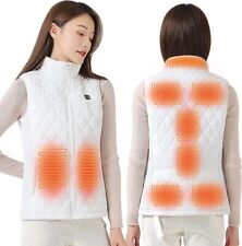 Electric Heated Jacket Vest Warm Gilet Winter USB Heating Coat Thermal Women Men
