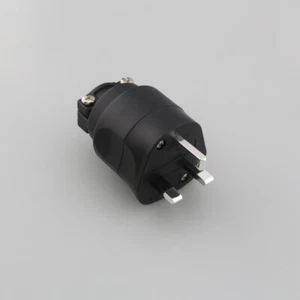 UK Power Plug Silver Plated HIFI Audio 13A Fused 250V mains plug UP to18mm Cable - Picture 1 of 10