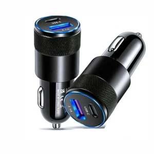 Auto Ladegerät USB Typ C USB-C 3,1 Ladeadapter KFZ Zigarettenanzünder - Bild 1 von 7