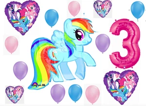 My Little Pony 3rd Birthday Party Balloons - 15 Pieces - Picture 1 of 1