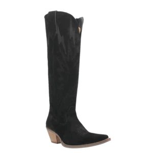 Dingo Ladies Thunder Road Black Tall Western Boots DI597-BK - Picture 1 of 22