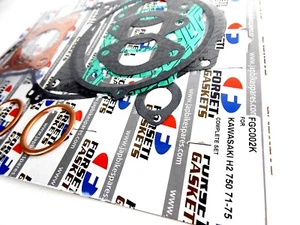 KAWASAKI H2 750 MACH IV 72-75 FORSETI COMPLETE ENGINE GASKET SET KIT - Picture 1 of 3