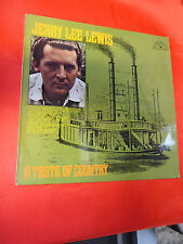 JERRY LEE LEWIS LP  " A TASTE OF COUNTRY"   1969   EDIZIONI  " sun"  cartonato