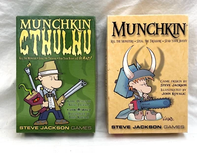Munchkin Cthulhu + Munchkin Classic Board Game Steve Jackson Games VG/VG - Image 1 of 4