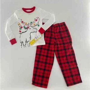 New Carters Unisex Kids 2-Piece Reindeer Cotton & Fleece Pajamas 6 7 8 10 12 14 - Picture 1 of 3