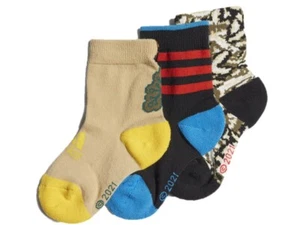 adidas Lego Sport Kids Infants Junior Socks- 3 Pair Pack (GU3744) Size UK 5.5k-8 - Picture 1 of 4
