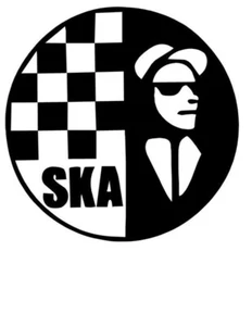 SKA MAN VINYL DECAL - MOD 2 TONE RETRO - RUDE BOY STICKER FOR CAR WINDOW ETC - Picture 1 of 2