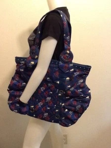 NEW LOOP NYC PARCEL BLUE APPLE HEART CLOUD RAIN SHOULDER HOBO PURSE BAG TOTE HTF - Picture 1 of 10