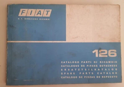 FIAT 126 CATALOGO PARTI DI RICAMBIO Originale FIAT 1975 - Immagine 1 di 4
