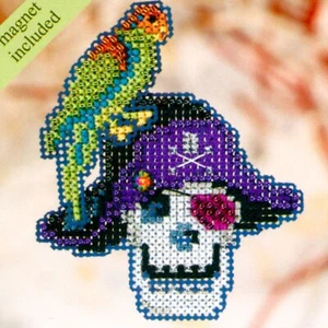 Irate Pirate Halloween Bead Ornament Kit Mill Hill 2010 Autumn Harvest - Picture 1 of 3