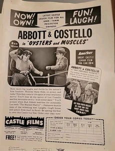 1948 Abbott & Costello in Oysters and Muscles film Boxing ring vintage Ad - Picture 1 of 1