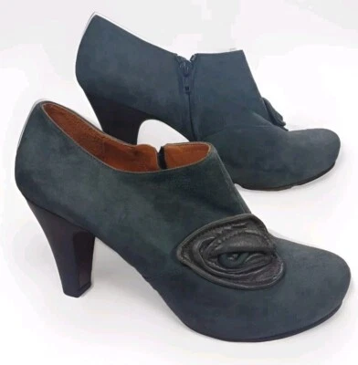CHIE MIHARA SHOES CAROSA BOOTIES GRAY SUEDE HIDDEN PLATFORM ANKLE BOOTS $448 8 - Image 1 of 4