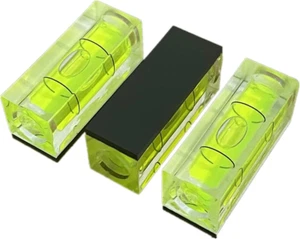 3Pcs Small Square Magnetic Spirit Levels Set Precision Scope Bubble Level Mini - Picture 1 of 6