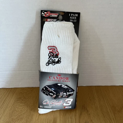 Dale Earnhardt Candor Signature Series 1 Pair Size 10-13 Socks 1997 NASCAR #3 Cover