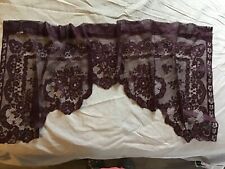 55” Lace Valance ~ Maroon / Burgundy Window Curtain ~ Romantic Crafts Decor