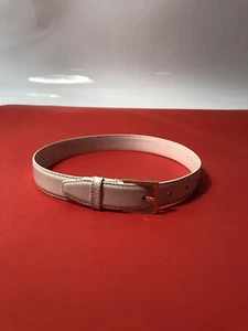 Nordstrom Canterbury Boys White Leather Belt with Gold Buckle Size 20 - Picture 1 of 11