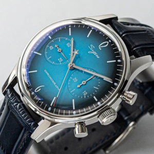 SEAGULL Uhrwerk 1963 Armbanduhr Ausstellung Chronograph mechanische Panda Uhr - Bild 1 von 39