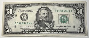 1985 $ 50 Fifty Dollar Bill Federal Reserve Note Richmond VA Vintage Currency - Picture 1 of 6