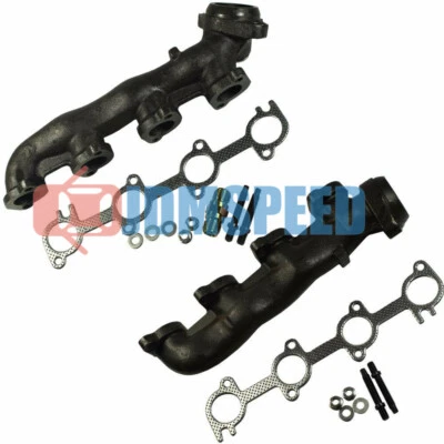 Par de colectores de escape laterales conductor y pasajero para camioneta F150 F250 Foto 1 de 4