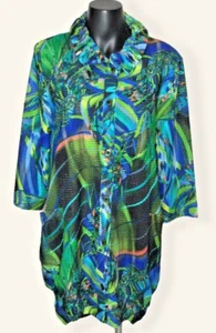 JIT Jacke Gr. XL Knopfleiste Stehkragen Mesh tropisch leicht - Bild 1 von 10