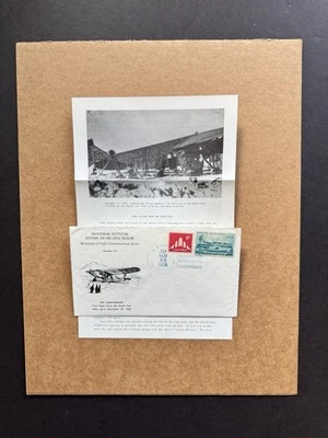 US 1974 Flight Millstone Cover#21 +1st Antarctica-Flight +Adm Byrd +Info +Flown - Image 1 of 2