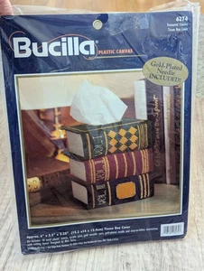 Bucilla Plastic Canvas Kit 6274 Treasured Classics Book Stack Tissue Box Cover - Picture 1 of 5