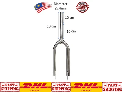 20" BMX Bicycle Bike Fork Steel 1" Threaded Chrome GT Style 25.4mm - Image 1 of 4