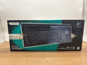 Logitech Cordless MediaBoard Pro For PS3 Playstation 3 Bluetooth Keyboard - Picture 1 of 5