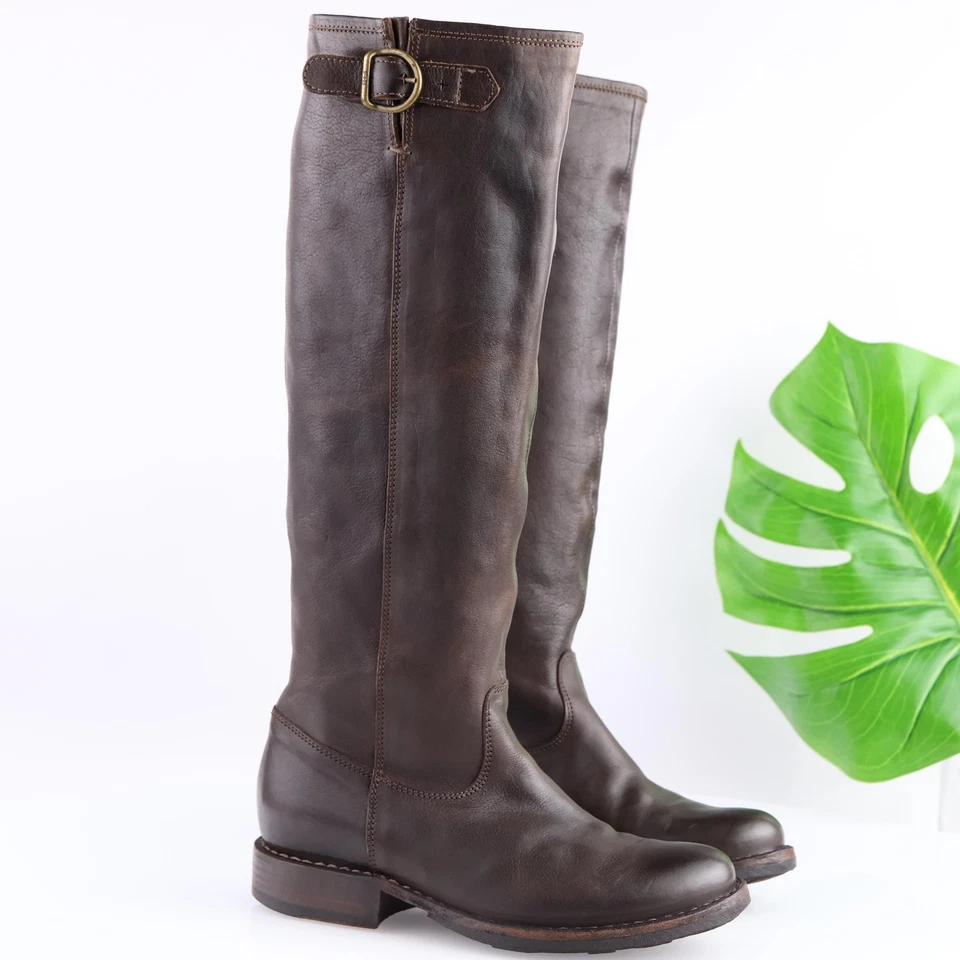 Botas de montar Fiorentini + Baker para mujer talla 37 7 altas cuero marrón Italia Foto 1 de 4