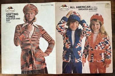 All American Sweater & Hat Sets to Knit & Crochet - Fruit of the Loom #116 - Image 1 of 3