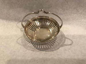 VINTAGE ART DECO WMF fine silver BASKET with handle geometric design - Picture 1 of 6