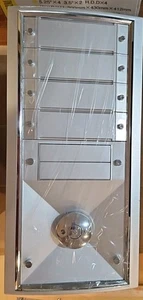Retro Clear Side Window Led ATX Mid Tower Computer Case Silver VINTAGE 0215-4HL - Picture 1 of 16