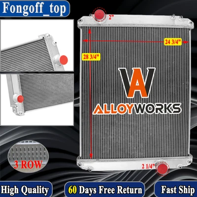 3 Row Radiator Fits Freightliner FL50 FL60 FL70 FL80 FL90 BHTB7596 /BHTB7597 Foto 1 de 4