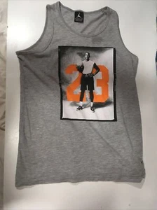 Michael Jordan 23 Grey Tank Top XL Yrs 13-15  - Picture 1 of 4