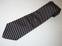 New Brooks Brothers Tie Black Silver Stripe Luxury Designer Jacquard Woven Silk 