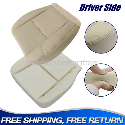 Cubierta de asiento inferior del conductor y cojín de espuma de repuesto para Cadillac Escalade 09-14 Foto 1 de 4