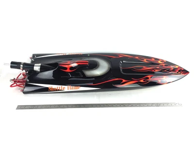 G30D 30CC Black Fiber Glass 65KM/H Gasoline Racing ARTR RC Boat W/ Radio System - Image 1 of 4